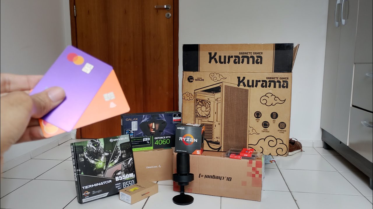 MONTAGEM DO MEU PRIMEIRO PC GAMER *ESTOREI OS 2 CARTAO*