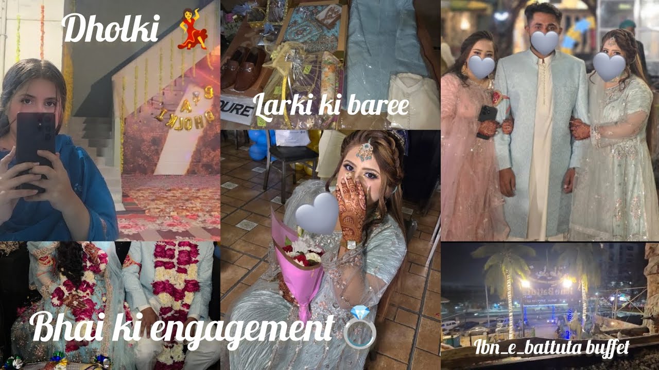Bhai ki Engagement Vlog finally💍| Dholki | Shopping | ibn_e_battuta buffet 