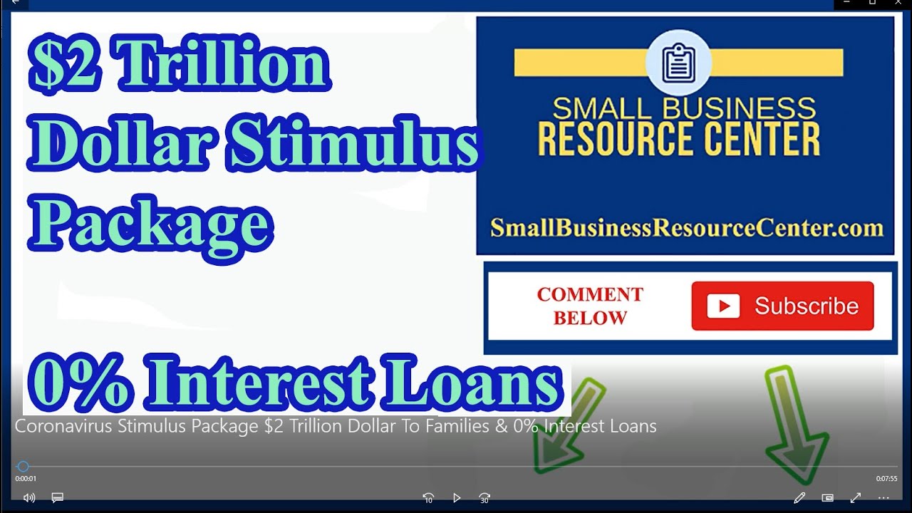 Coronavirus Stimulus Package $2 Trillion Dollar To Families & 0% Interest Loans