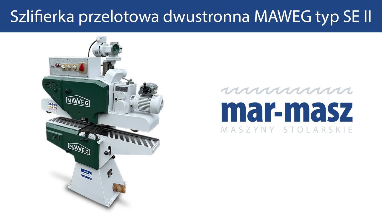 Szlifierka przelotowa dwustronna szlifierka taśmowa MAWEG typ SE II - Mar-Masz | Woodworking