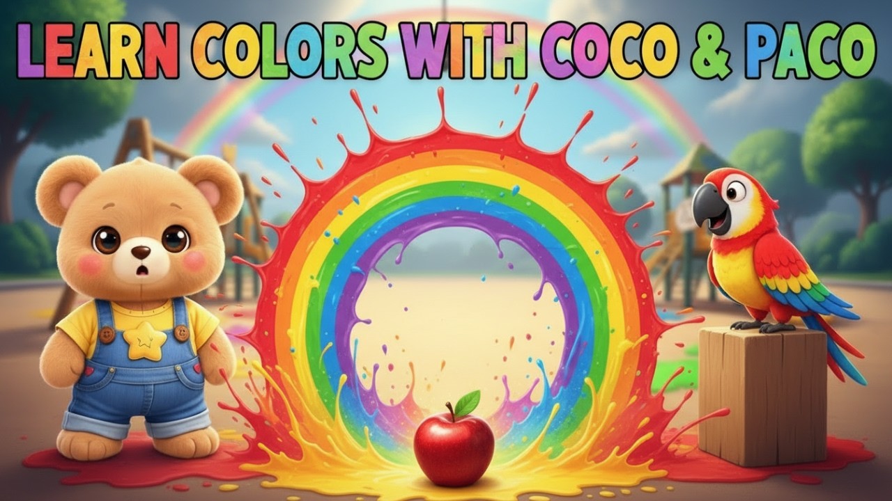 Изучаем цвета с Коко и Пако 🌈 Песенка о цветах для детей🌈 Коко и Пако учат цветам