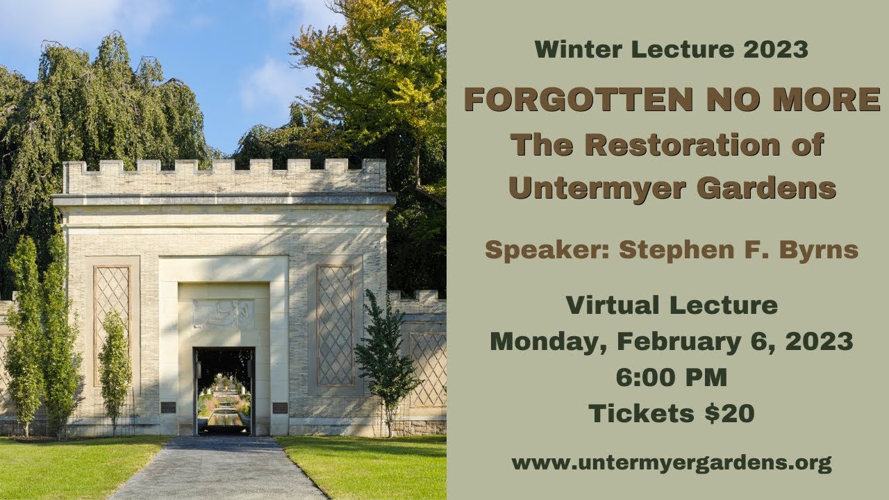 Forgotten No More: The Restoration of Untermyer Gardens