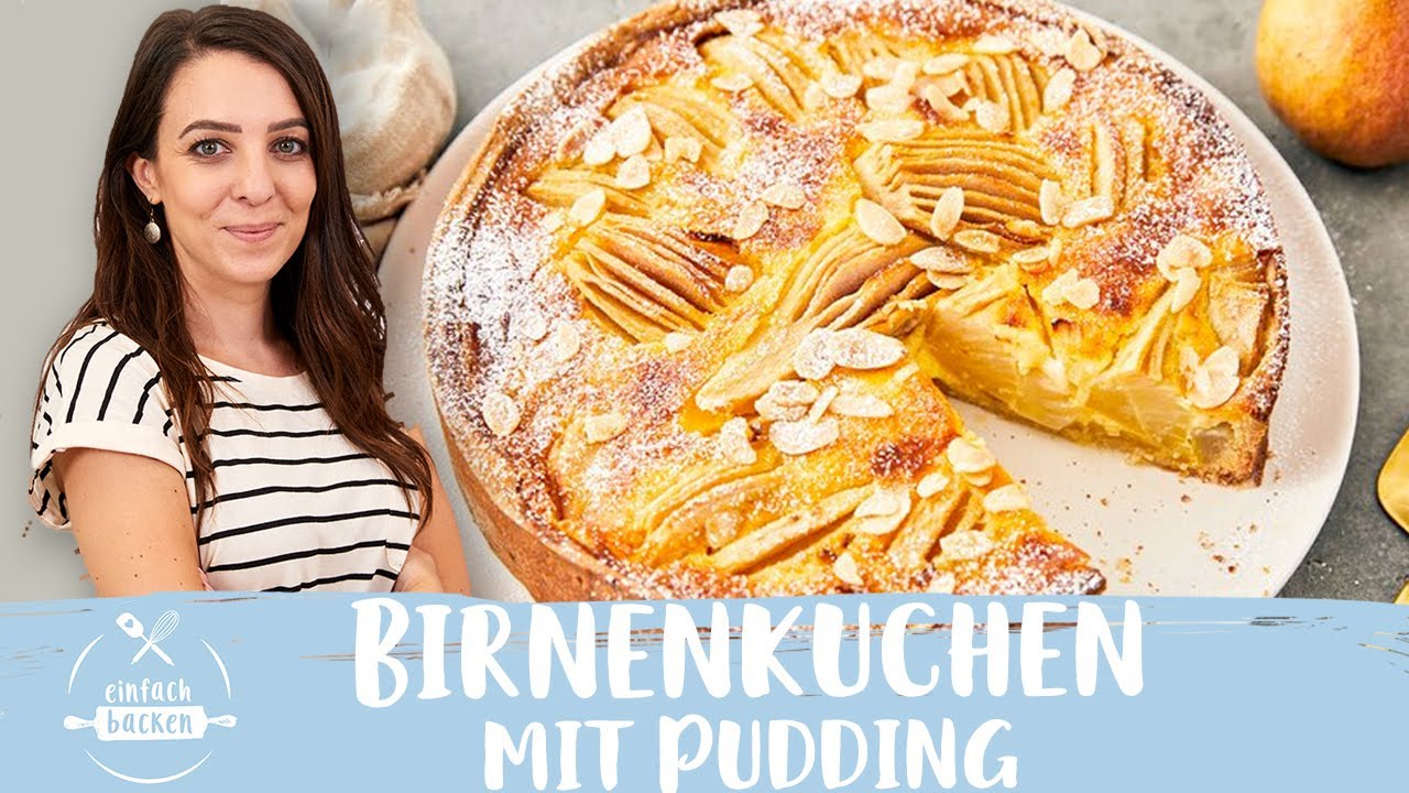 Einfacher Birnenkuchen |  Birnenkuchen mit Pudding 😍 I Einfach Backen