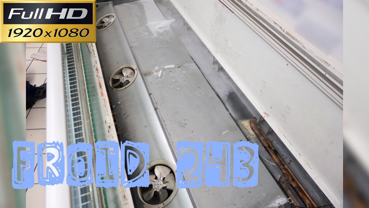 Froid243-Ce meuble négatif est pris en glace ventilateurs HS et évacuation des condensats gelée