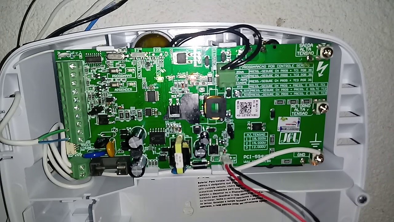 Programando o controle da cerca eletrica e alarme modo dividido