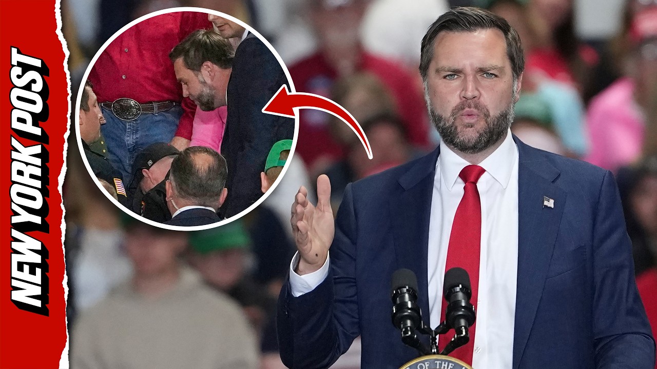 JD Vance HALTS Nebraska Speech Mid-Sentence as Woman Collapses in Audience
