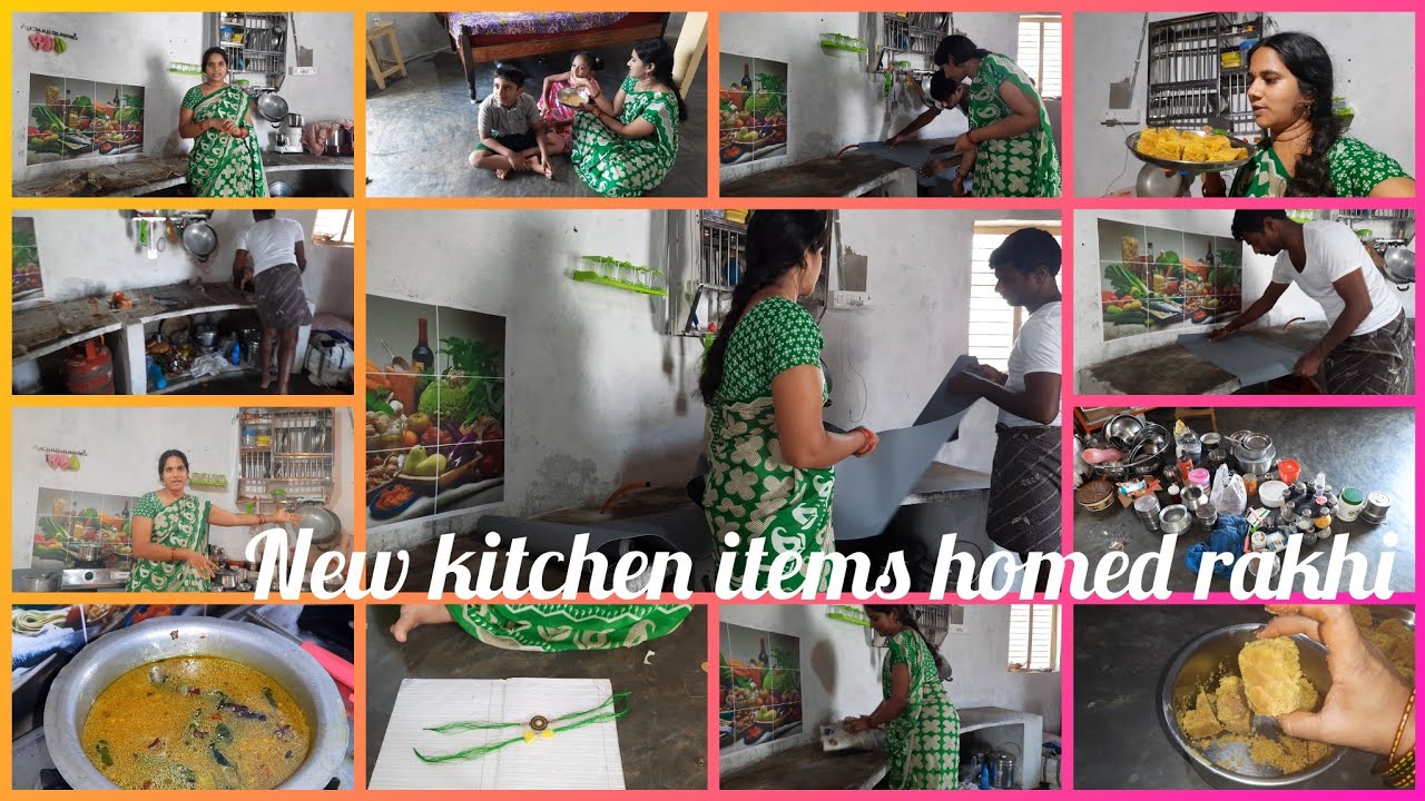 ma kitchen lo key vachina kotha items// rakhi paduga kosam pillaku home lo rakhi lu gula mysure pak