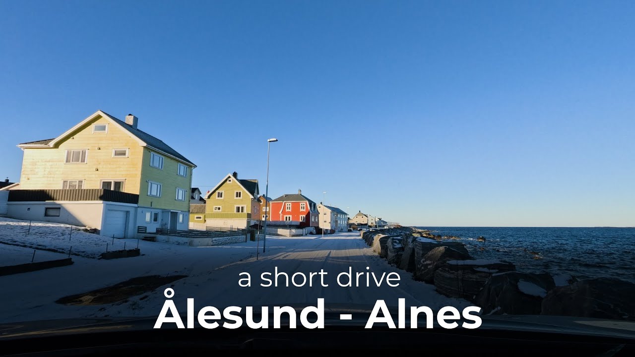 Short drive from Ålesund to Alnes | Driving Norway in Real Time 4K 50FPS