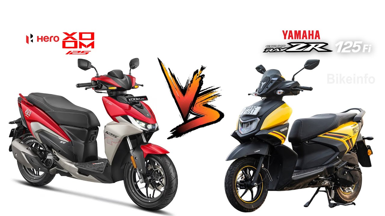 Hero Xoom 125 vs Yamaha Ray ZR 125 Full Comparison Video  Very Popular Scooty in India