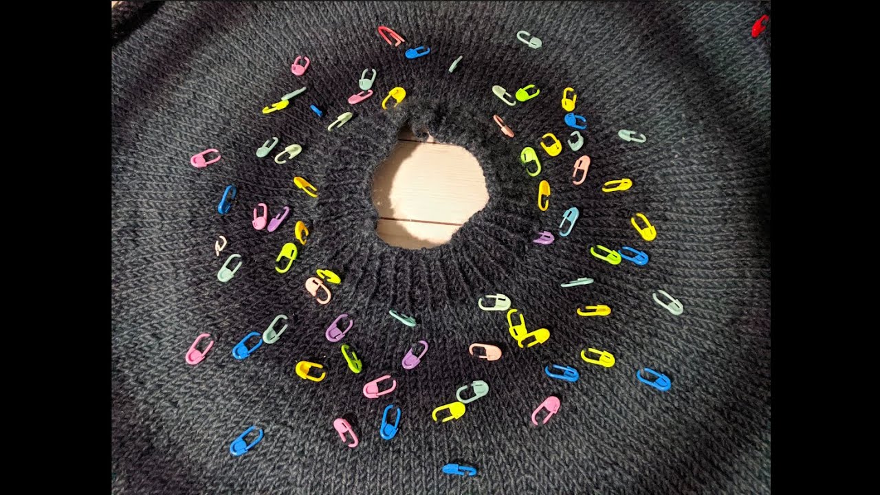 How to Start Up Step-by-Step Knitting Top-down Round-Yoke  in Around Sweater Tutorial 🧶 🥢🧿