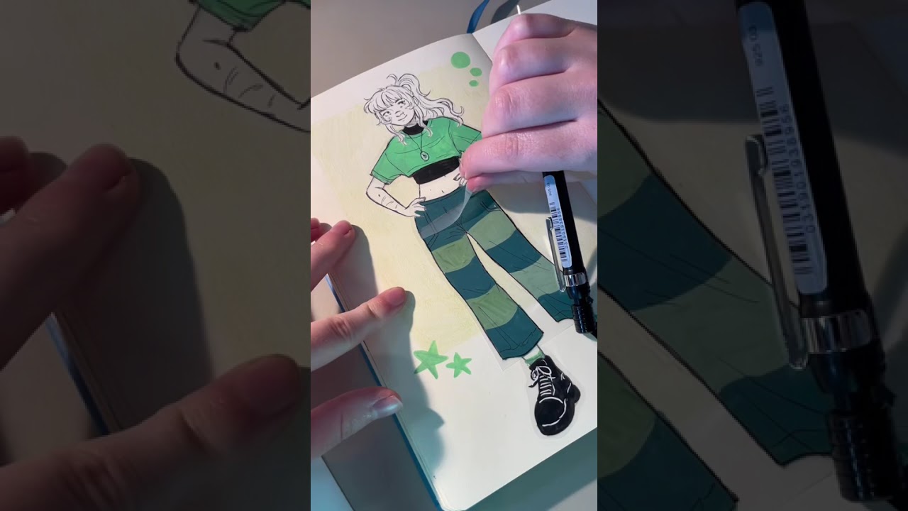 Making an interactive sketchbook spread!