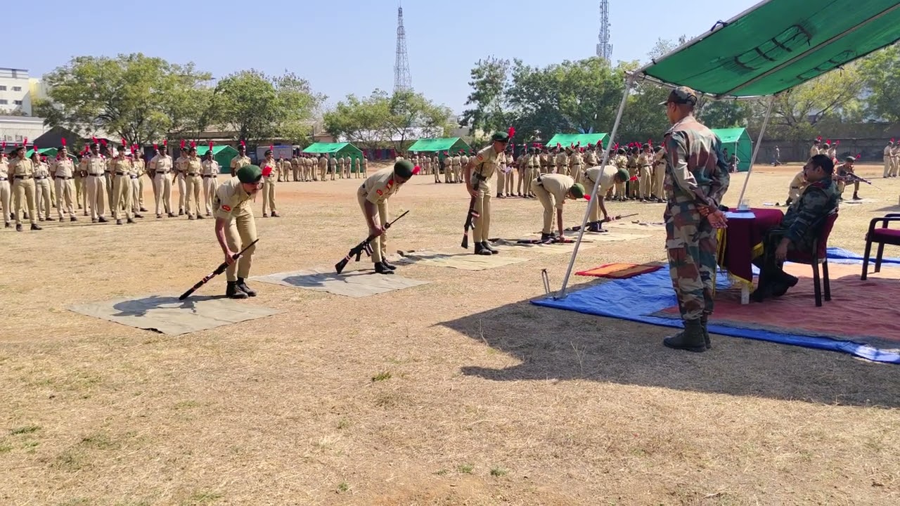 NCC C -Cert Cadets DST WEAPON DRILL at L.B College Warangal -2 TTWRDC MARIPEDA #salami shastra