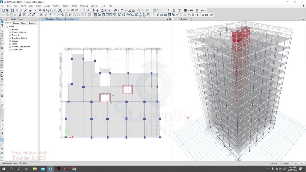 40. CSI ETABS v22 2024: Design Building In Etabs - Use Property Modifiers or Stiffness Modifiers