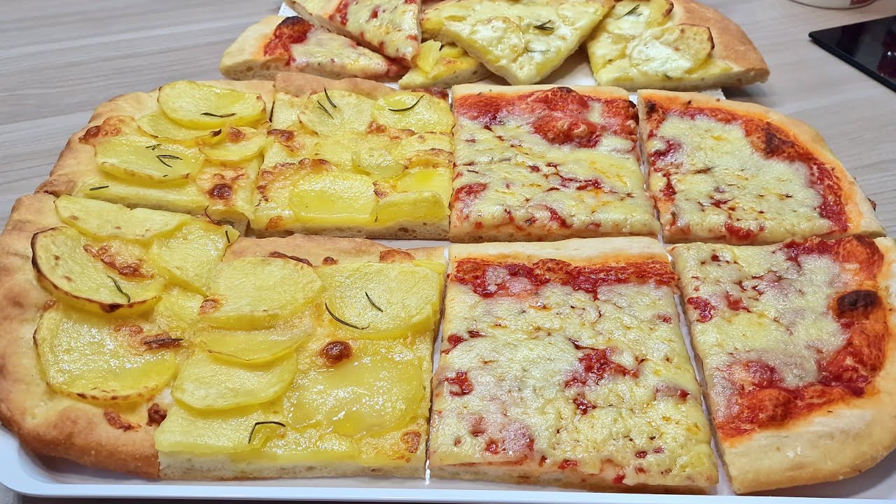 Pizza in teglia più buona del mondo in 1 ora - Pizza con le patate - Pizza margherita fatta in casa