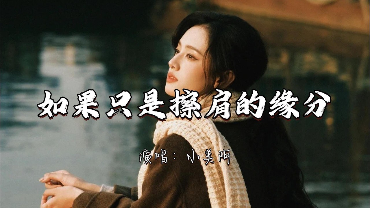 小美阿 - 如果只是擦肩的缘分『原来看不见的伤痕最疼 流不出的眼泪最是委屈。』『动态歌词MV』#翻唱 #必听热门歌曲