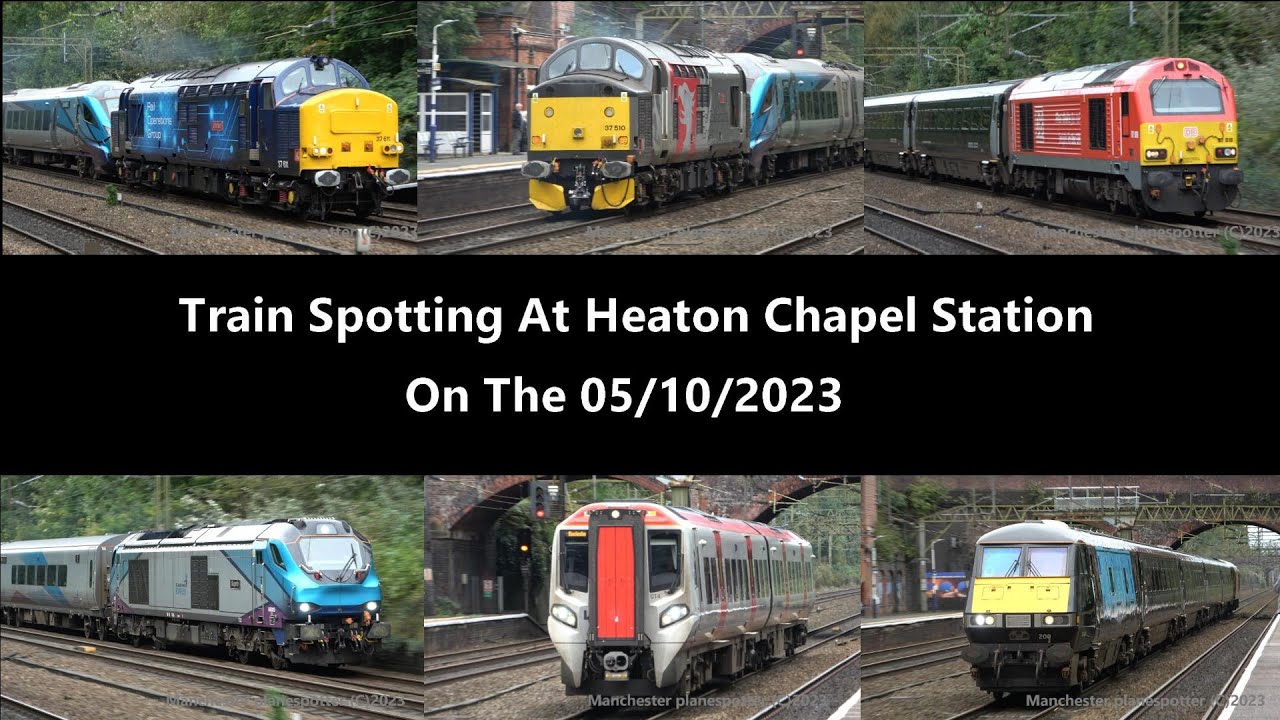 (4K) Train Spotting At Heaton Chapel Station In Stockport On The 05/10/2023