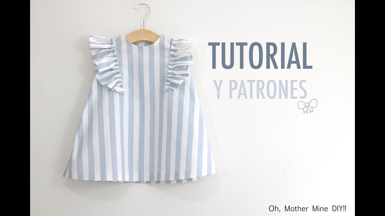 Costura: Vestido con volantes para niñas (patrones gratis talla hasta 8 años)
