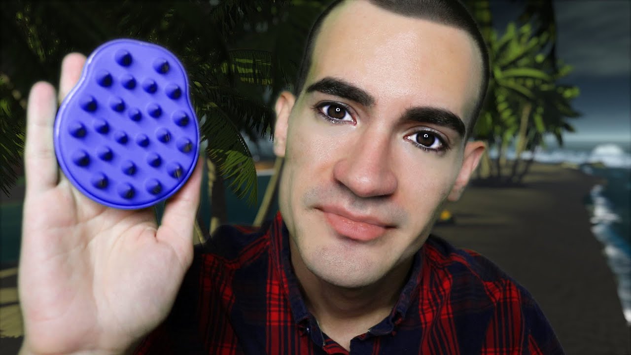 Hair Brushing & Scalp Massage on You ASMR | Ocean Waves on a Beach