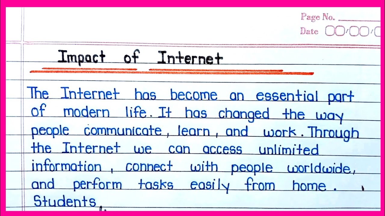Essay on Internet ka Prabhav in English | Impact of Internet Essay | Internet Essay for Students