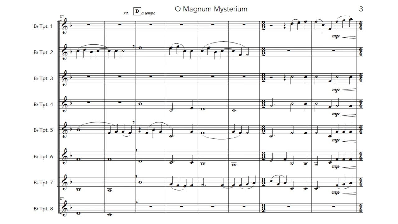 O Magnum Mysterium - Songs for a Friend- Trumpet Ensemble