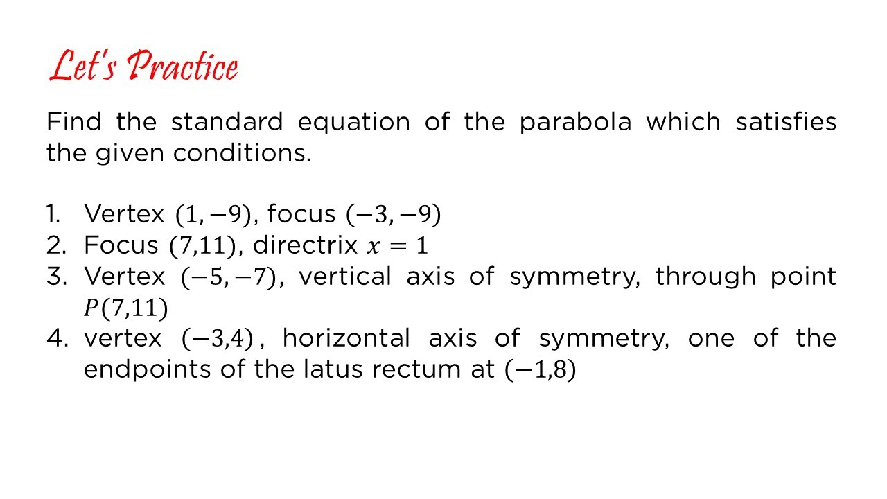 Precalculus | Parabolas | Part 1