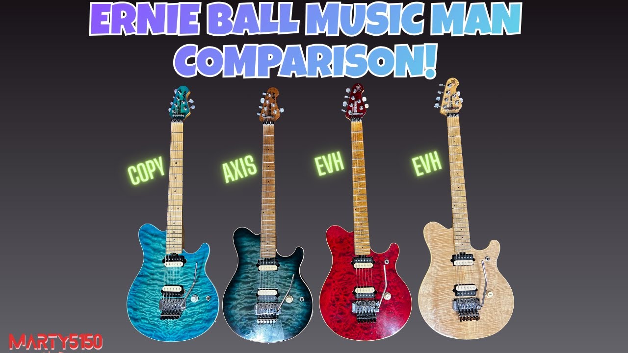 Сравнение гитар Ernie Ball Music Man: копия, Axis и именная модель Van Halen.
