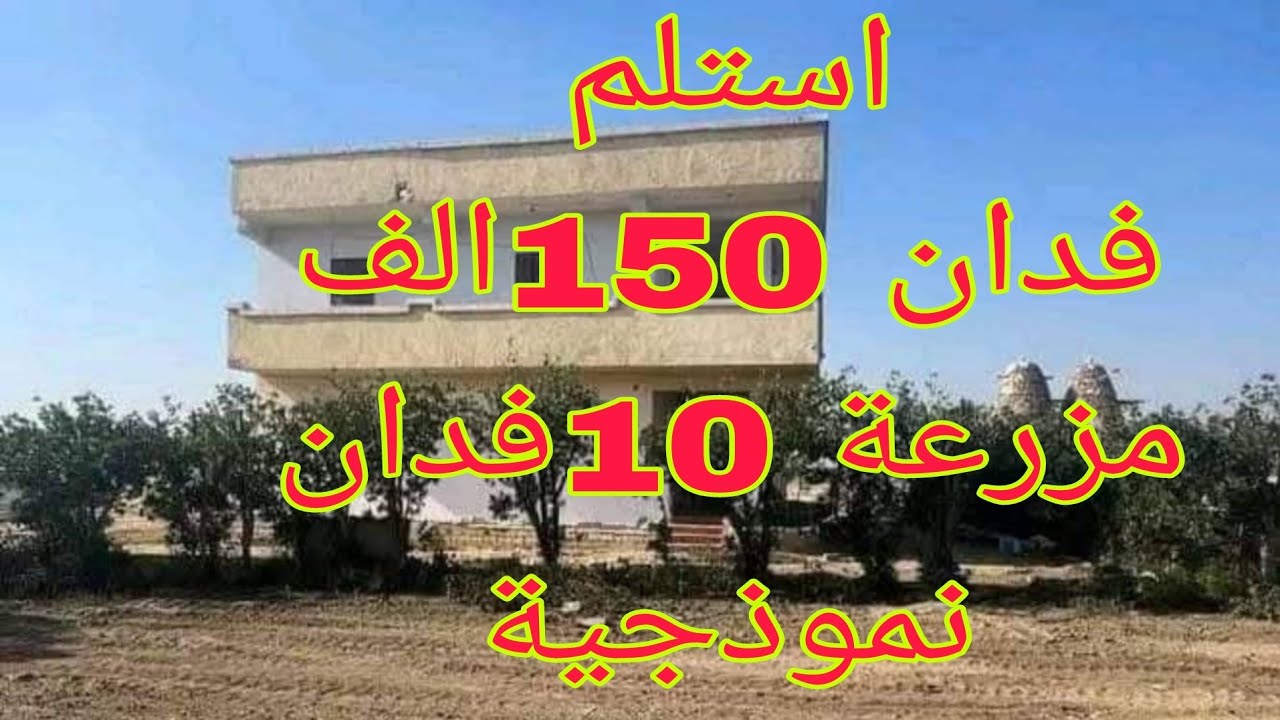 10 فدان للبيع محاطة بسور نموذجية متكاملة زراعي سكني حيواني داجني  عنبر مواشي استراحة مزرعة اسماك 