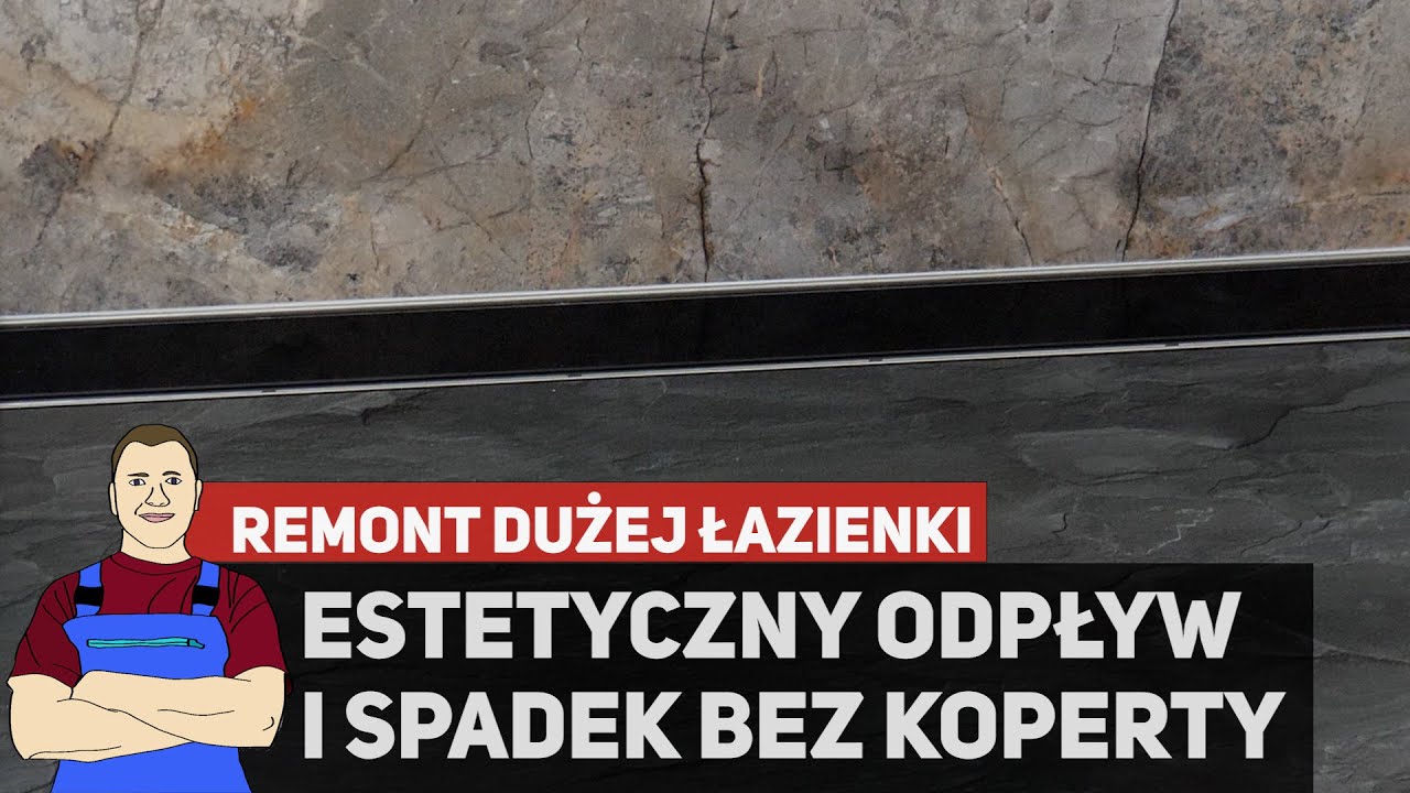 Montaż odpływu liniowego przyściennego bez koperty - Strefa prysznicowa