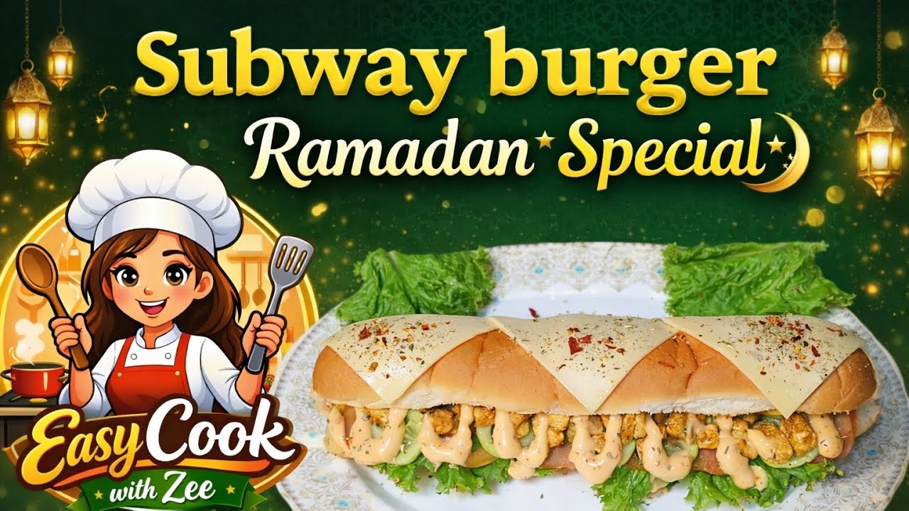 Subway Style Chicken Burger | Easy Homemade Subway Burger Recipe
