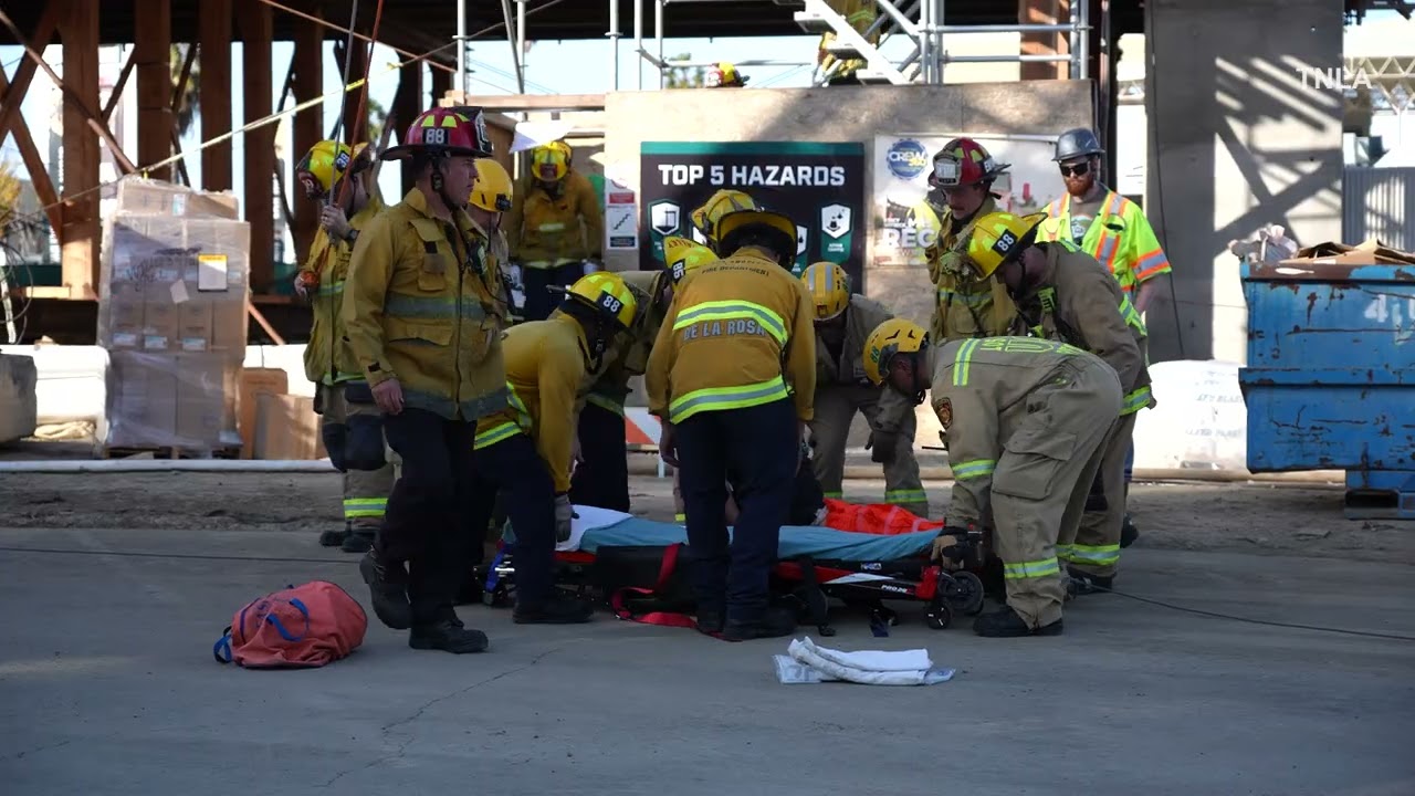 LAFD- Technical Rescue at Metro Construction 
