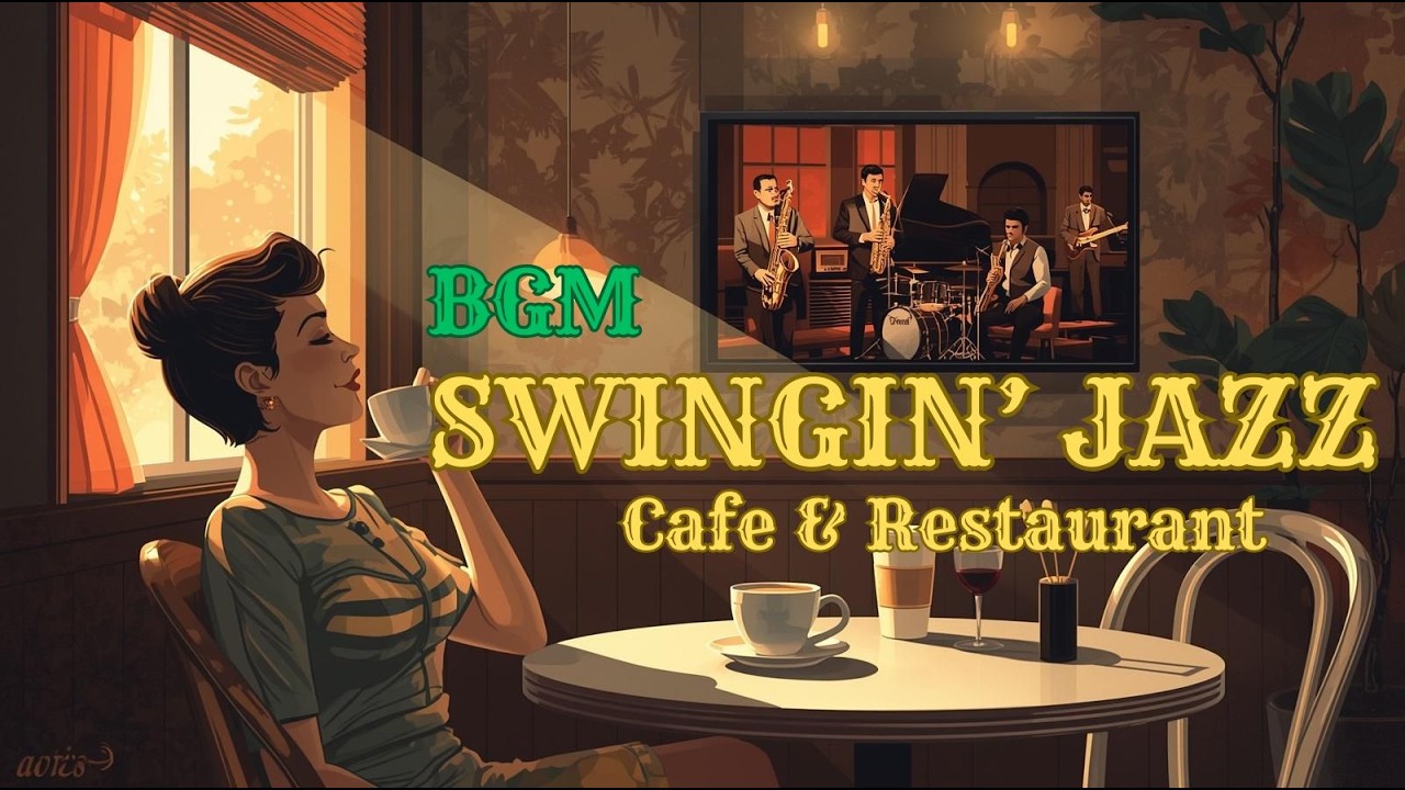 Swinging Jazz for Cafe & Restaurant ☕ Lunch & Dinner Background Music (3 Hours)