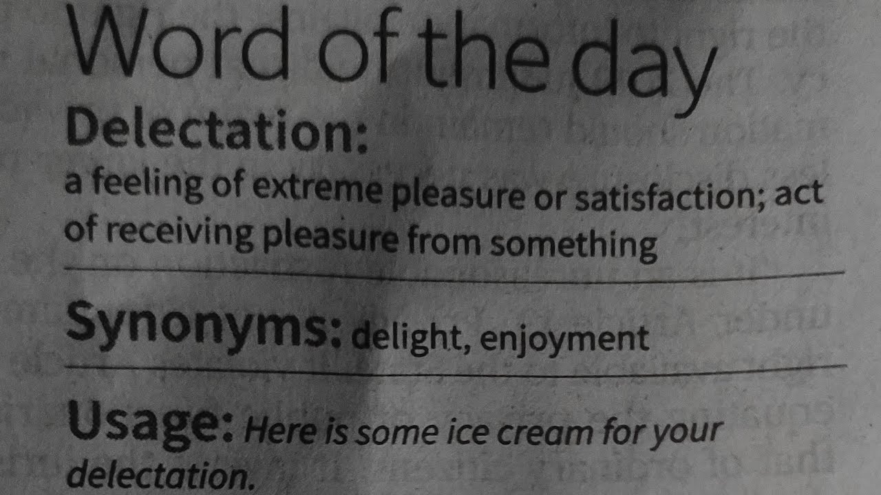 Let's study the word of the day