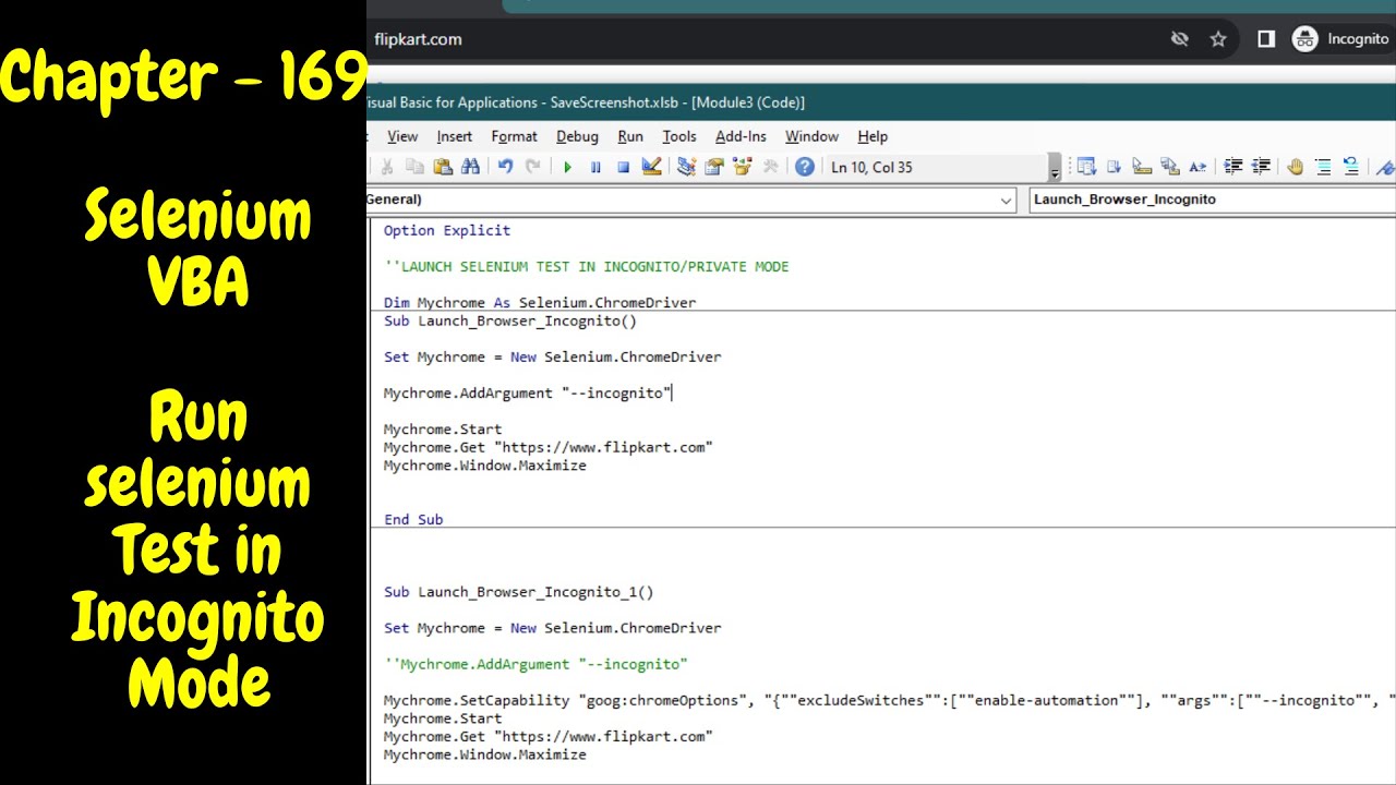 Selenium VBA - How Do I Run Selenium Test in Incognito Mode
