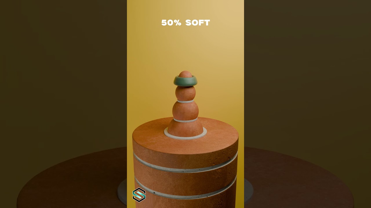 0% vs 100% Ring Insertion 3D Soft Body Simulation in Blender