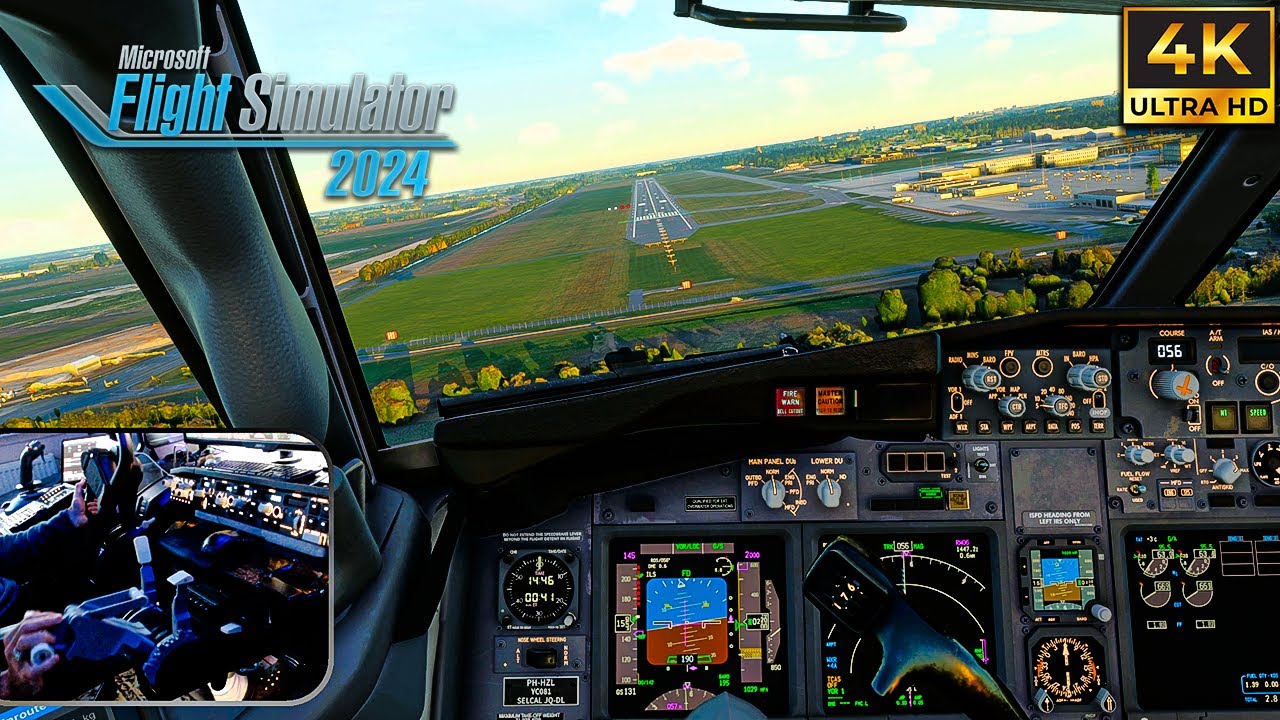 INSANE! Landing Rotterdam | Full Flight from London | PMDG 737-800 | Flight Simulator 2024 | 4K