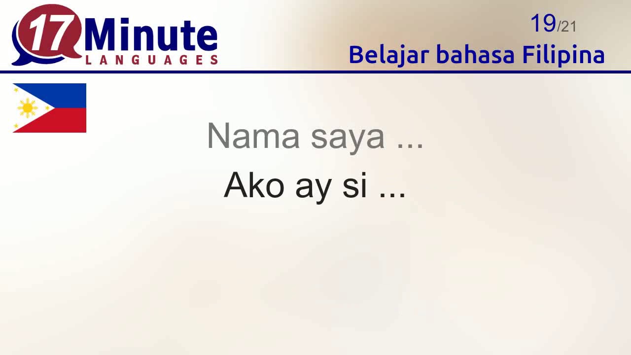 Video belajar bahasa Filipina gratis