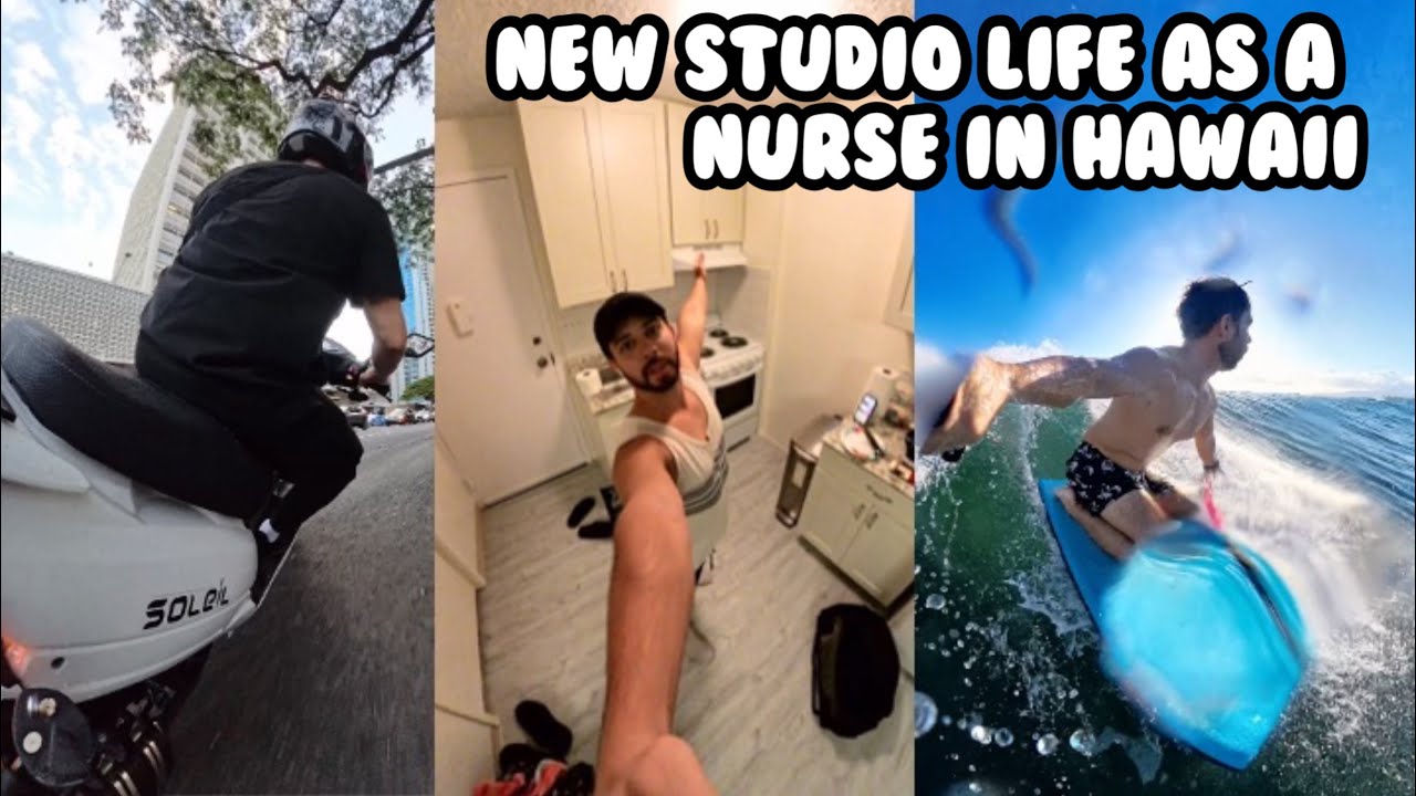 New Studio Life as a Night Shift Nurse in Hawaii - First Days, Night Shifts & Body Boarding