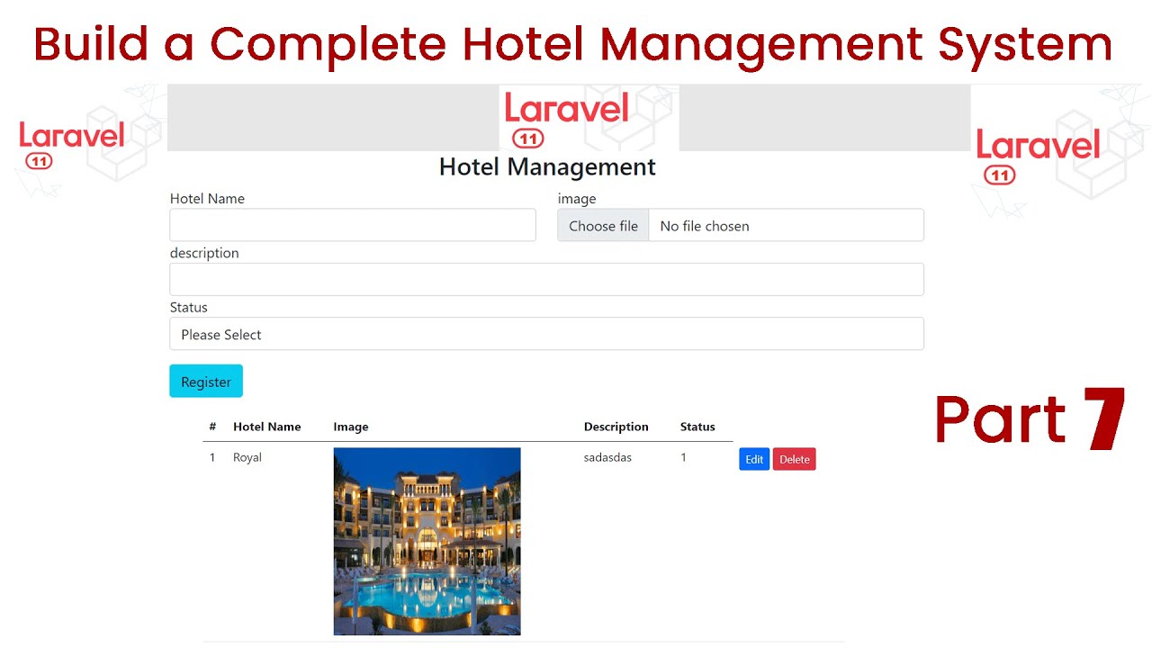 Build a Hotel Management System in Laravel 11 Part 7 | Full Project Tutorial