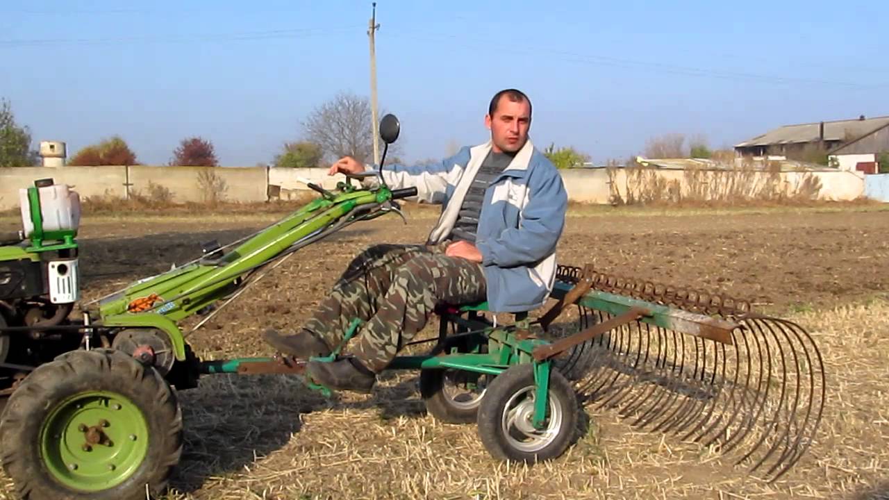 Грабли для сена. Мотоблок Зубр