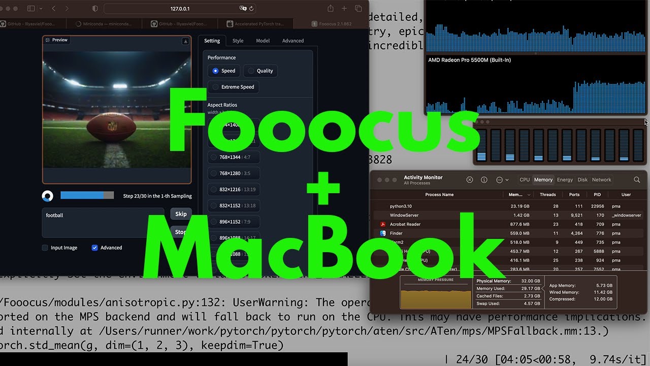 Mac users. Stable diffusion - Fooocus on MacBook step by step tutorial and performance