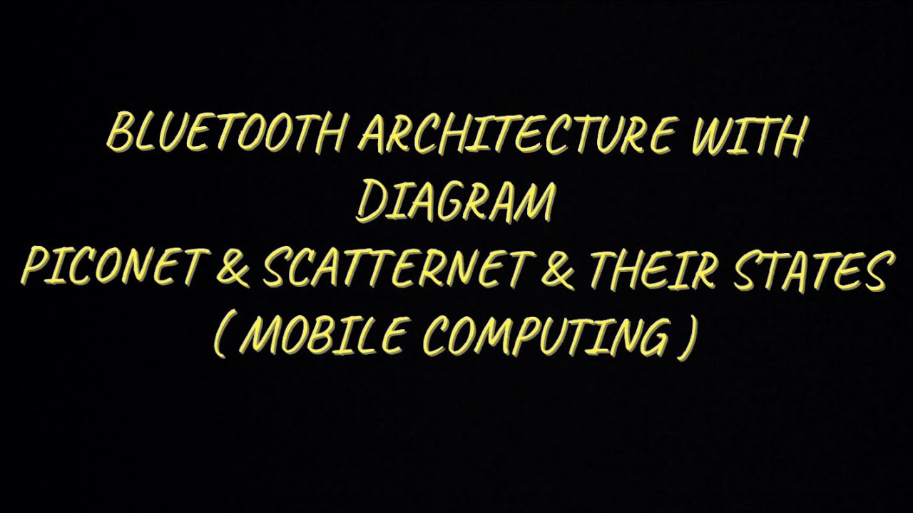Bluetooth Architecture with Diagram- Piconet, Scatternet & Their States |MC|