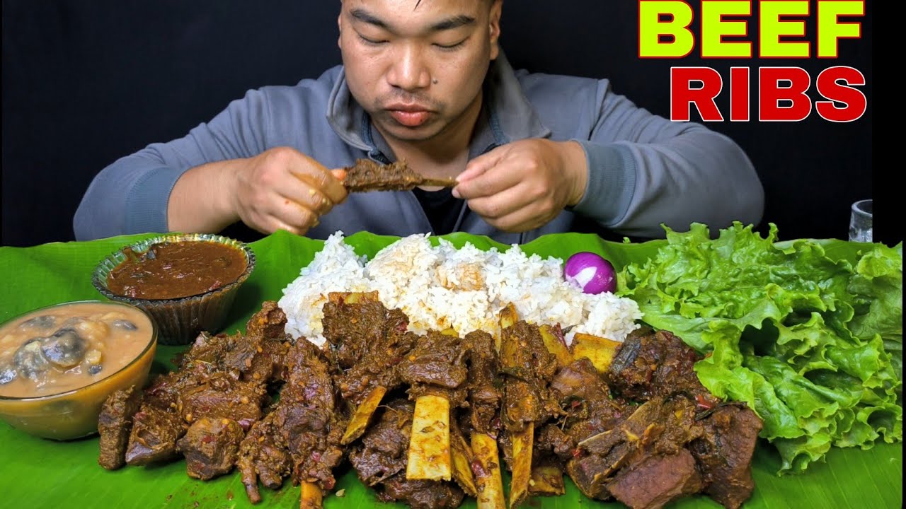 BEEF RIBS MUKBANG//MOROK  khushado YONGCHAK EROMBA AMAGA//