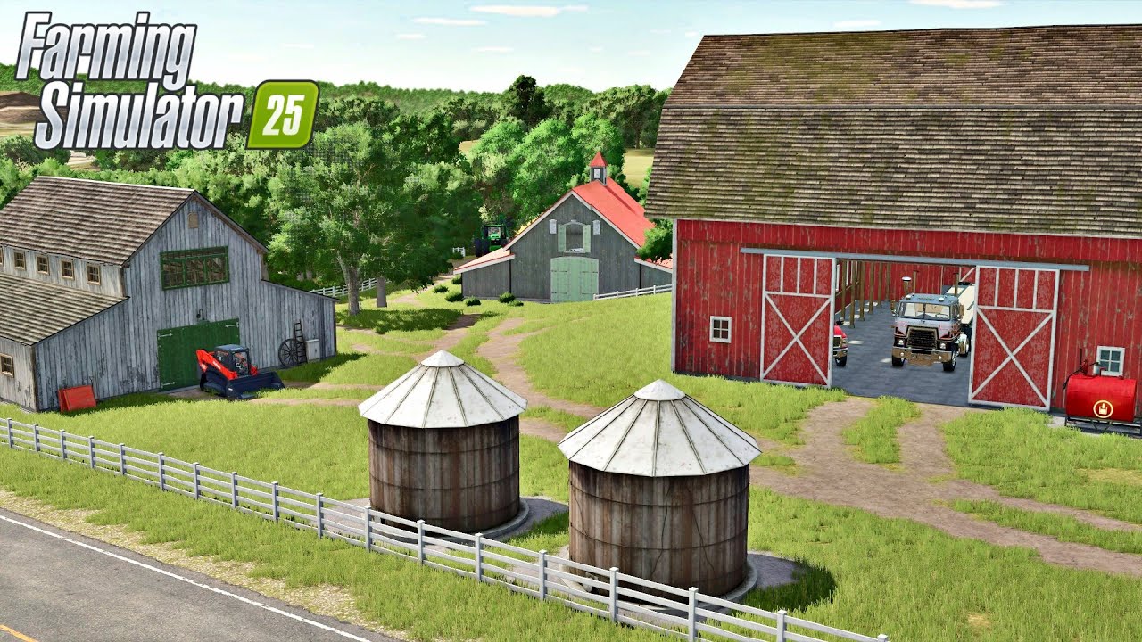 BUILDING AN AMERICAN CATTLE FARM FROM SCRATCH! - FARMING SIMULATOR 25