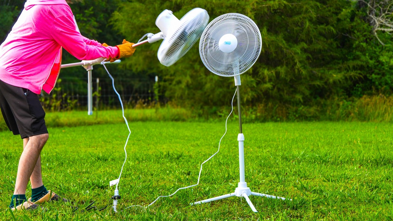 Sarasota Breeze Stand Fan Double Destruction