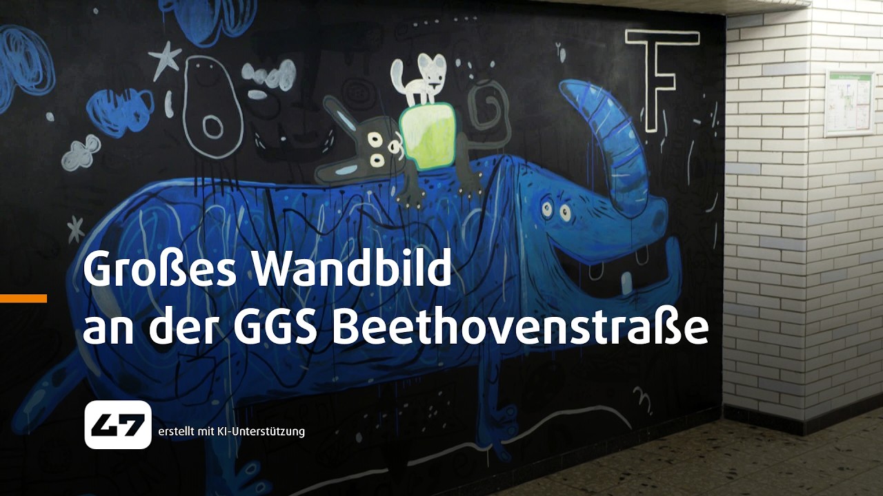 STUDIO 47 .live | DUISBURGER BILDERBUCHAKADEMIE: GROSSES WANDBILD AN DER GGS BEETHOVENSTRASSE