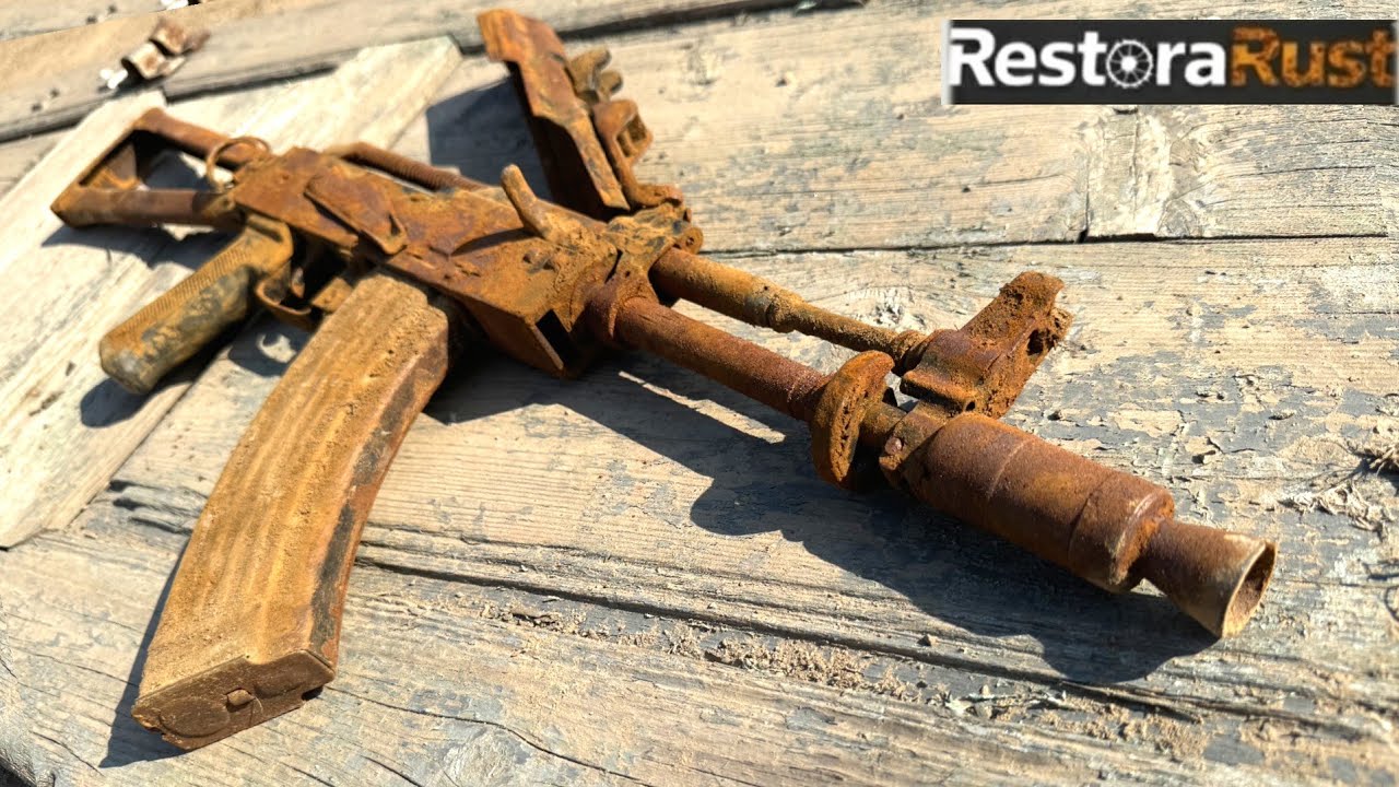 Total disassembly & restoration of a Destroyed Cold War AKMS | Full Revival