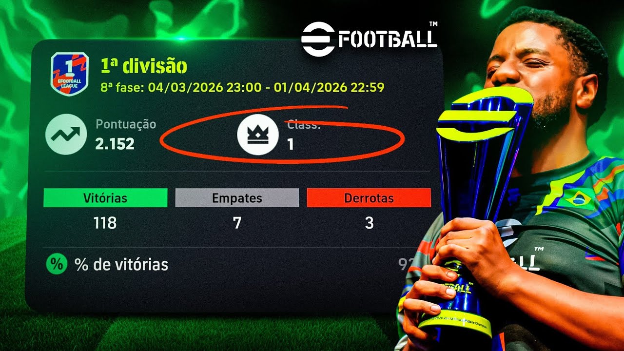JOGO CHEGANDO NO TOP 1 NA LIGA EFOOTBALL