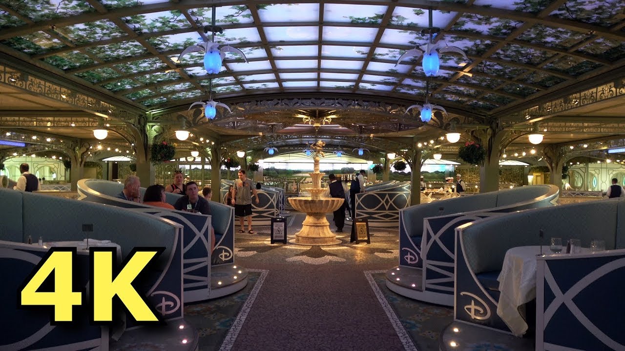 Enchanted Garden Restaurant - Disney Dream - Disney Cruise Line - DCL - 4K