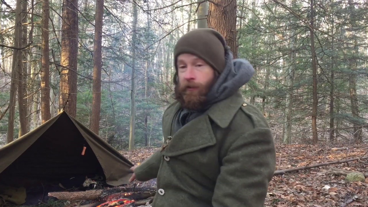 Bushcraft: Plash Palakta, Solo Winter Overnight, Greatcoat, Blanket Roll, Kukri