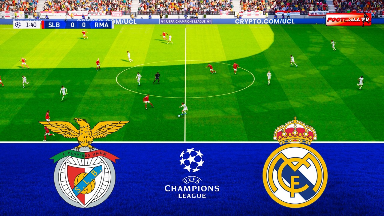 BENFICA vs REAL MADRID - UEFA Champions League 2025/26 | Full Match All Goals | Pes 21 Gameplay
